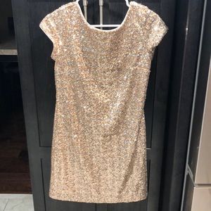 Super cute gold sequin cocktail dress